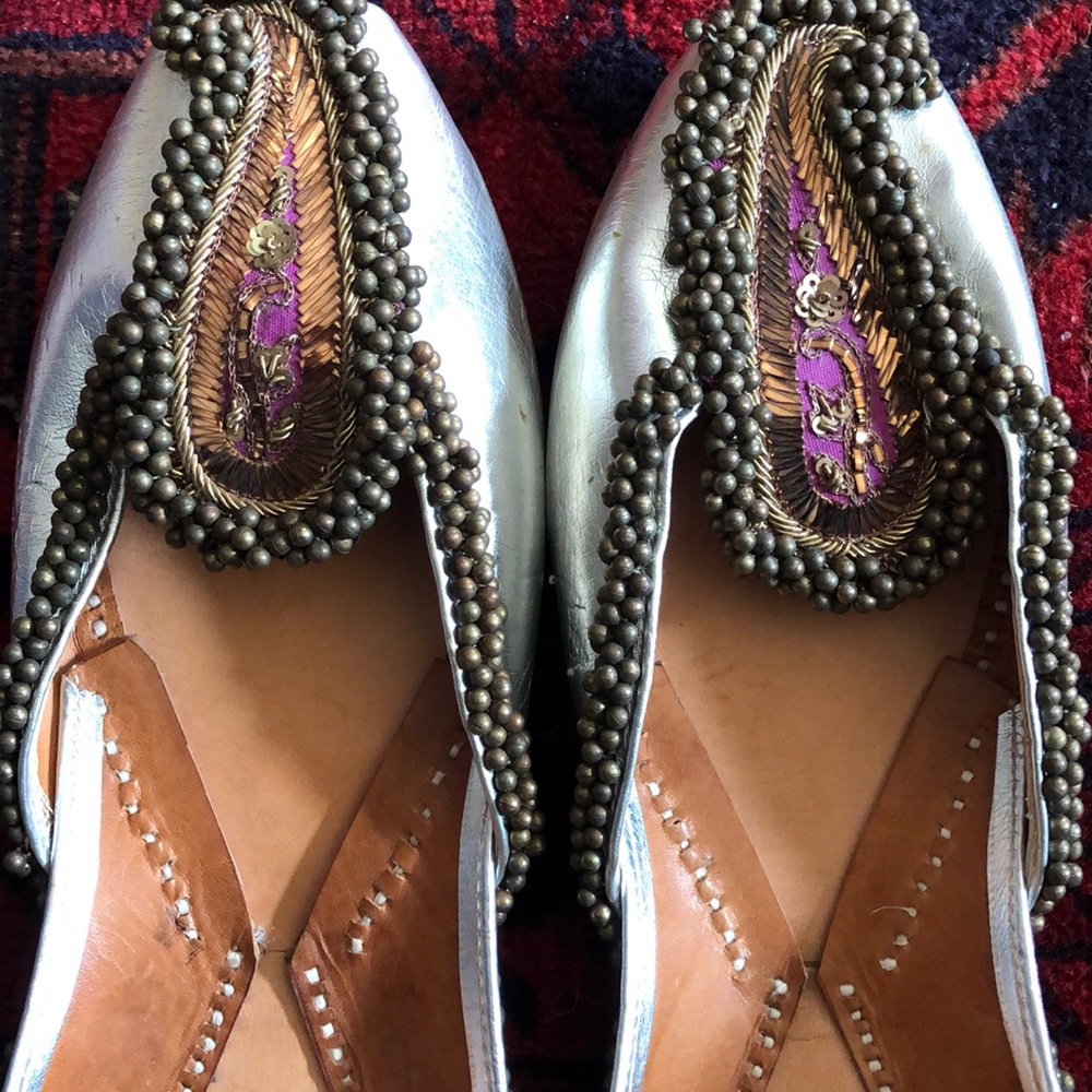 Jutti Silver Evening Slipper Euro SZ 8/US SZ 10